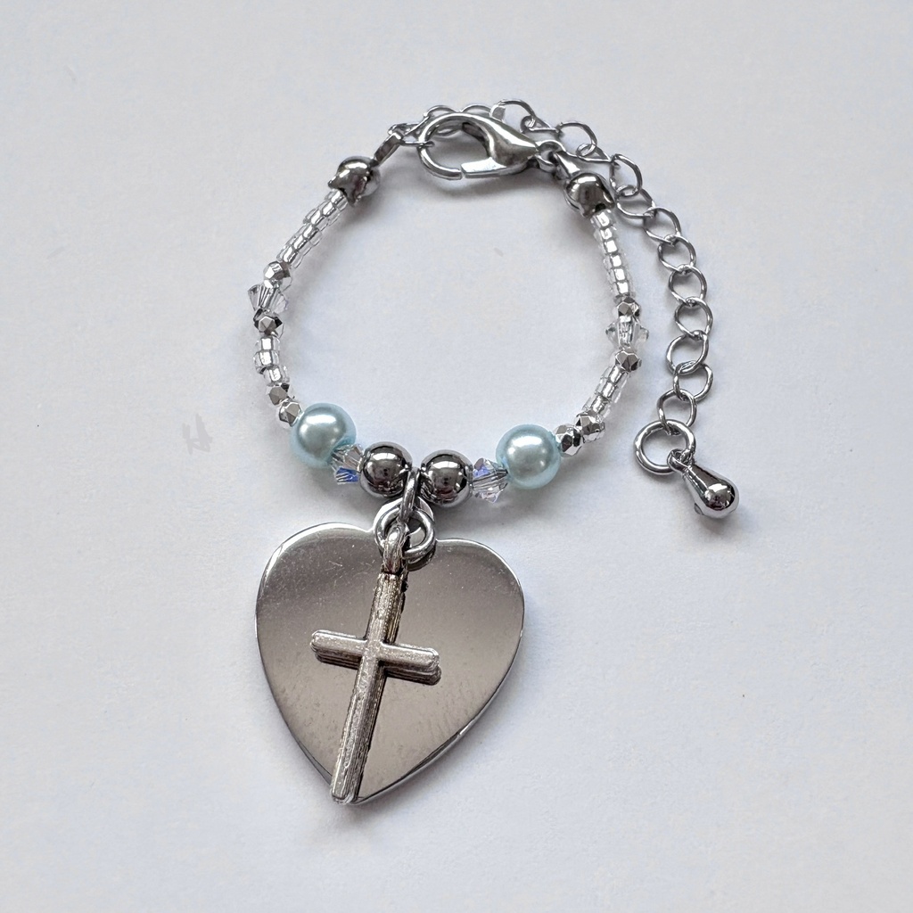 💟ハートクロス✝️ダブルチャームぬいネックレス