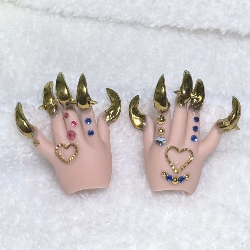 【MDDネイルハンド】エジプトちっくなネイル_タン肌