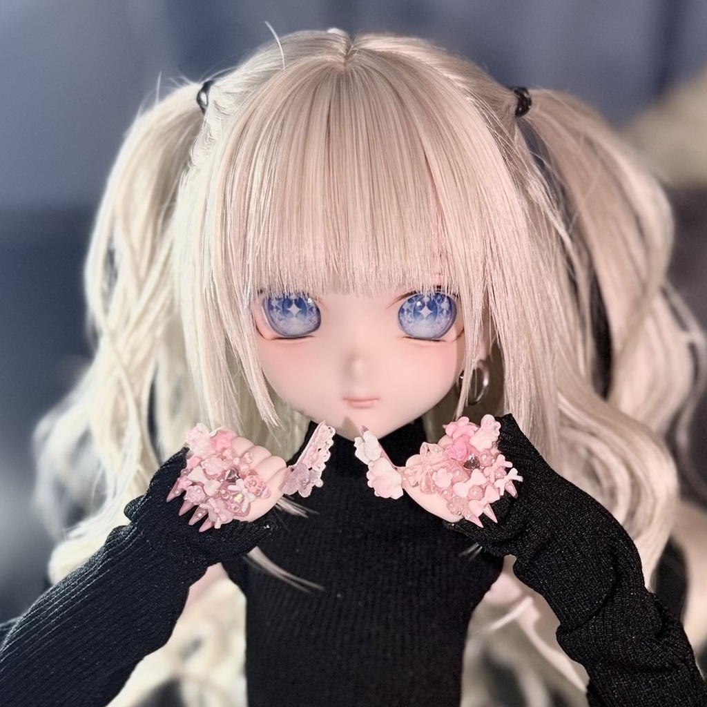 【MDDネイルハンド】ゆめかわピンク・ぐー_セミホワ