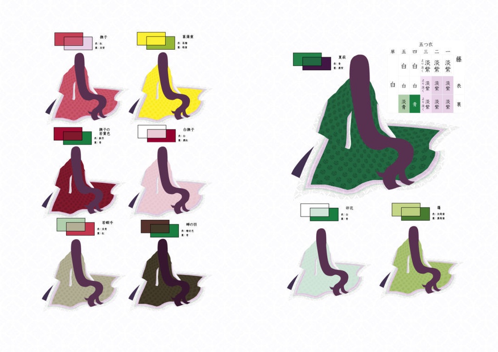 【印刷版】平安襲色目型録 春・夏