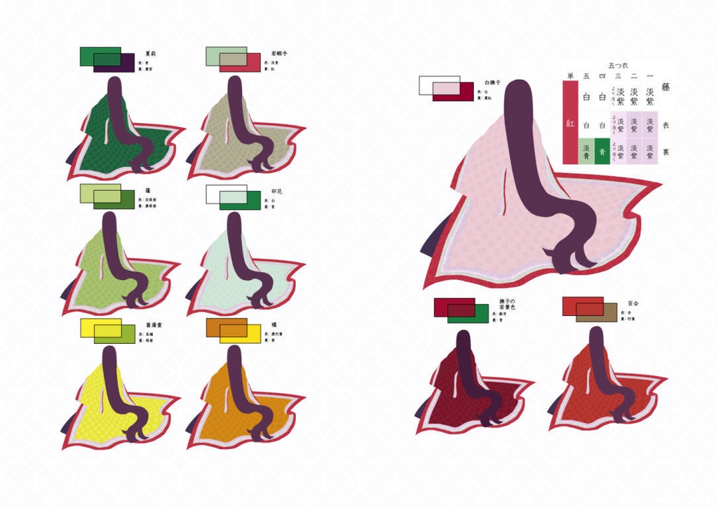 【印刷版】平安襲色目型録 春・夏