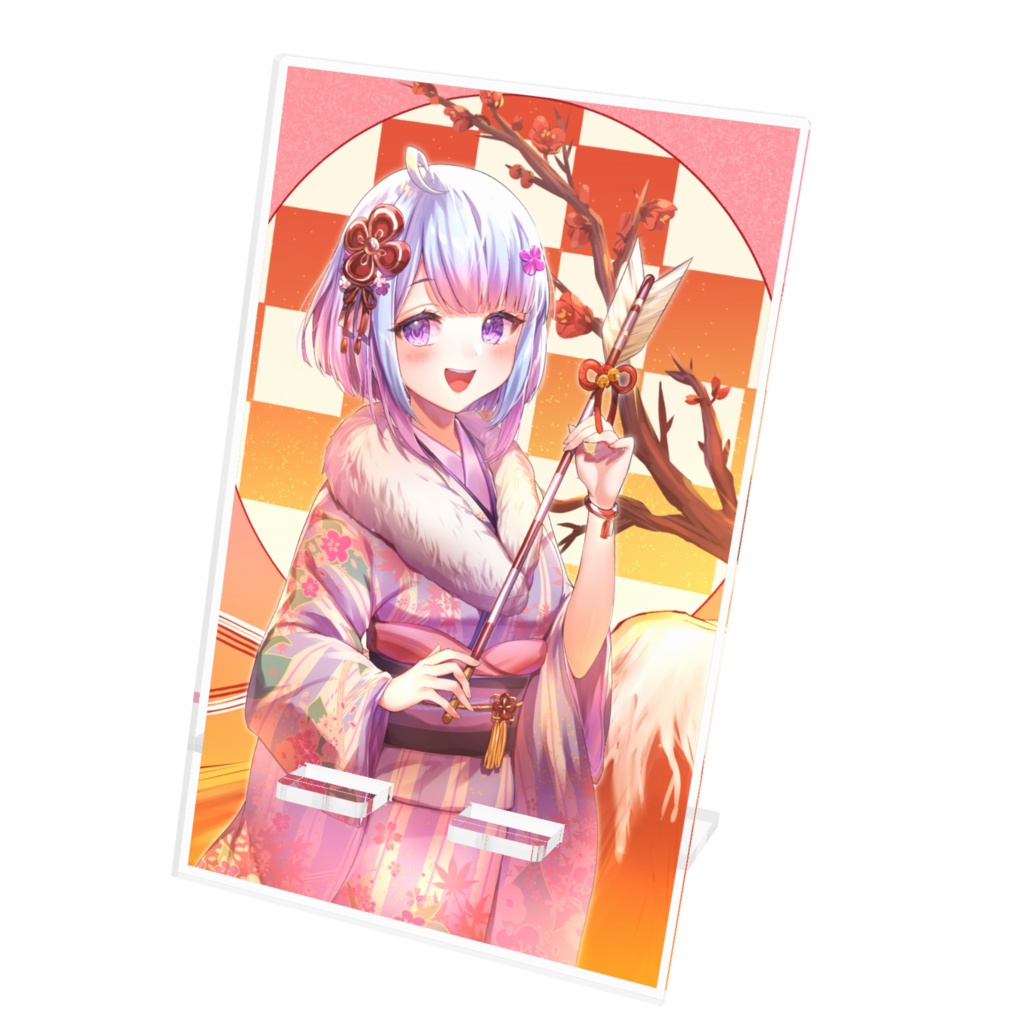 Vtuber蒼凪ぱらん アクリルスマホスタンド 22お正月イラスト ぱらんグッズ Booth
