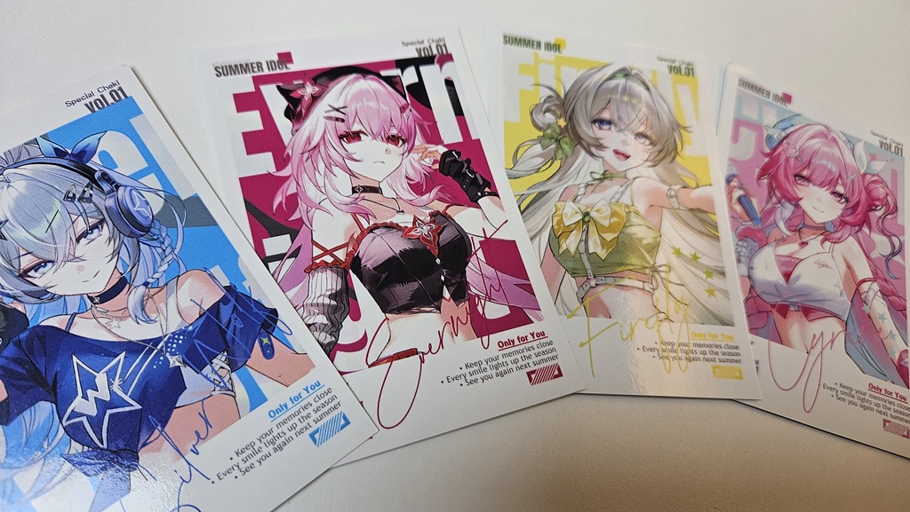 【Zuco】SUMMER IDOL|アイドルチェキ 全4種 / Idol Cheki