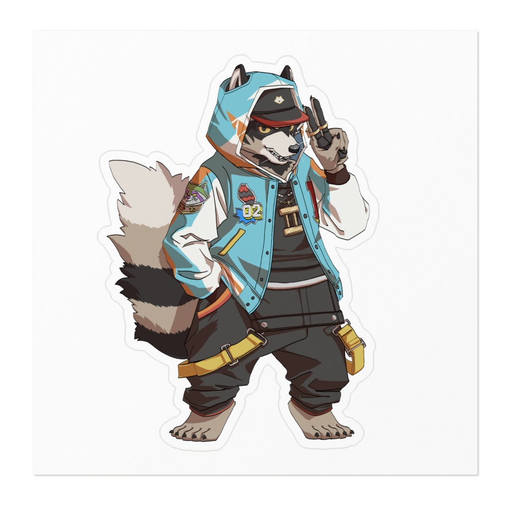 わるいこうたステッカー(期間限定 2025/12/30~02/16 ホワイトの縁 透明の縁)