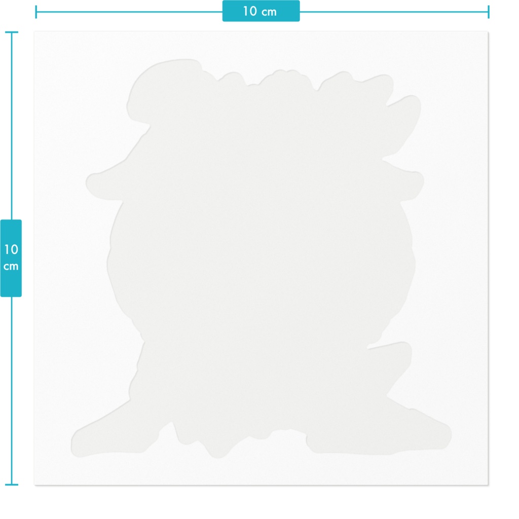 害獣出没ステッカー 委員長ver(ホワイトの縁 透明の縁)