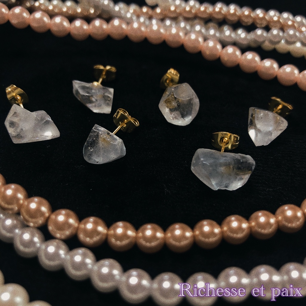 《片耳》氷のスタッドピアス【即納】