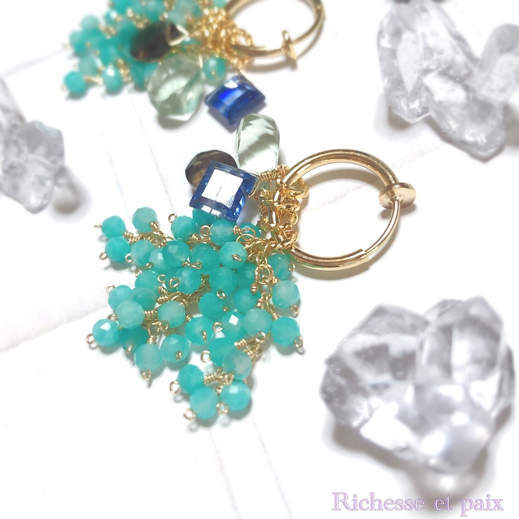 《4way》水辺/イヤリングorピアス【即納】