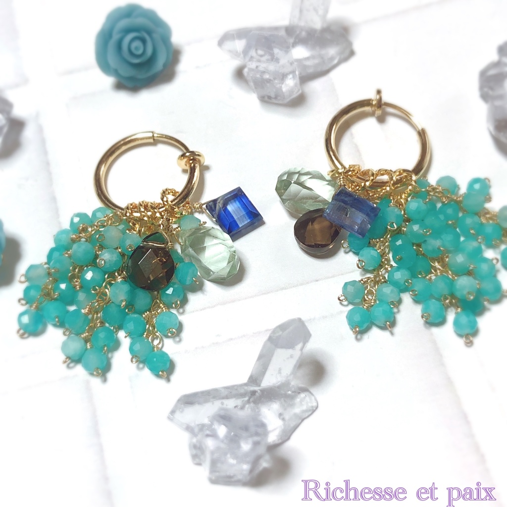 《4way》水辺/イヤリングorピアス【即納】