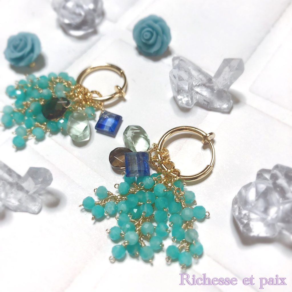 《4way》水辺/イヤリングorピアス【即納】