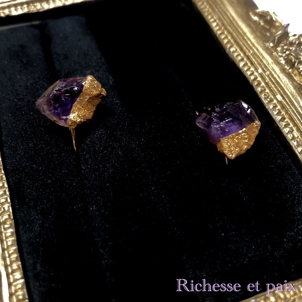 《サンプル》バイオレット/イヤリング【即納】