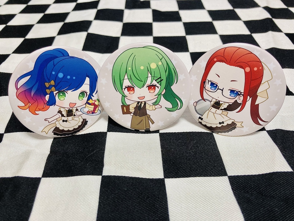 ポニテズ缶バッジ