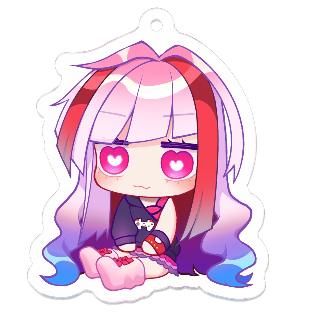 パソコン俱楽部 極彩夜ういおすわりアクキー