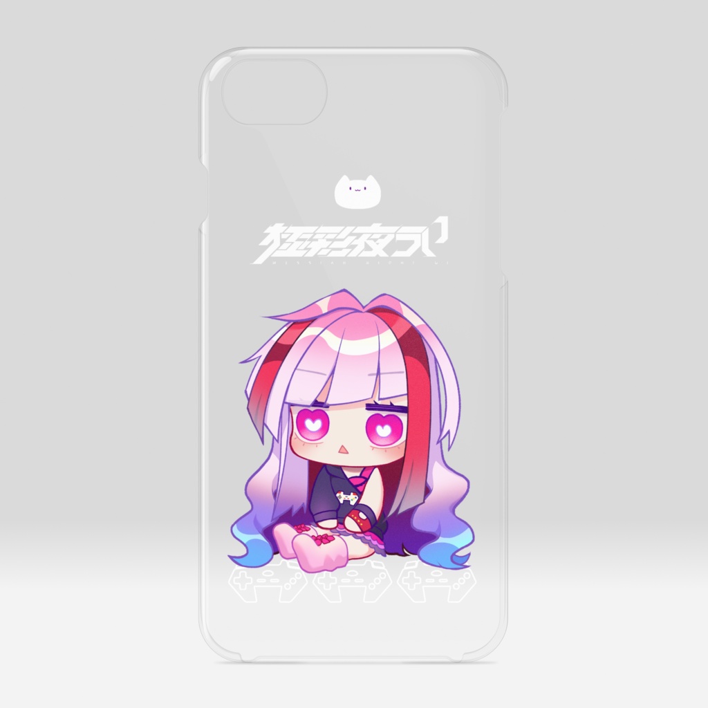 極彩夜ういクリアiPhoneケース 三角お口おすわりうい