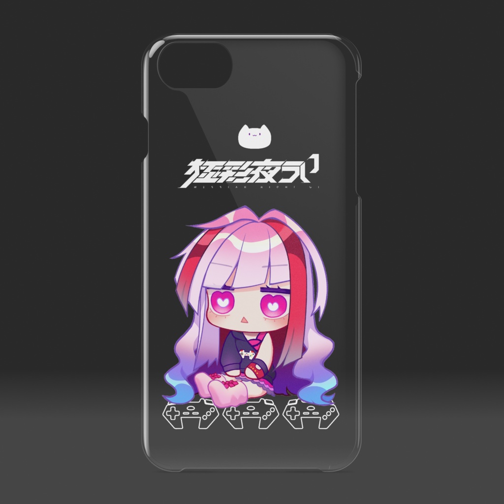 極彩夜ういクリアiPhoneケース 三角お口おすわりうい