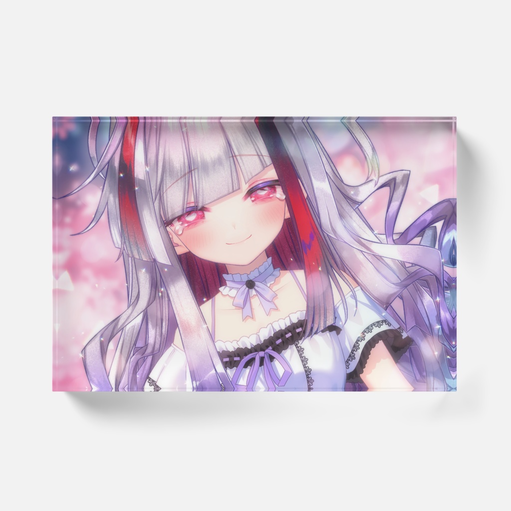 極彩夜ういアクリルブロック 涙と電脳少女