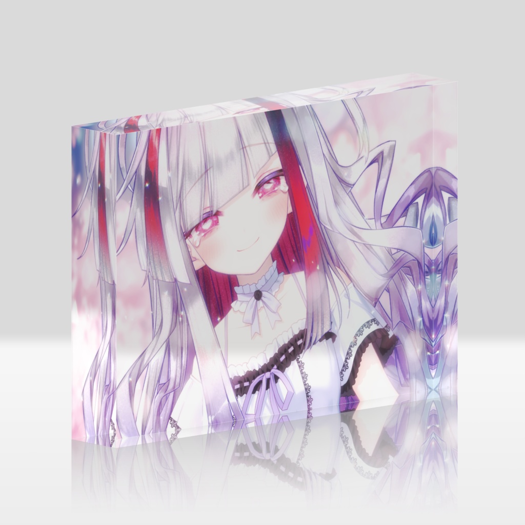 極彩夜ういアクリルブロック 涙と電脳少女