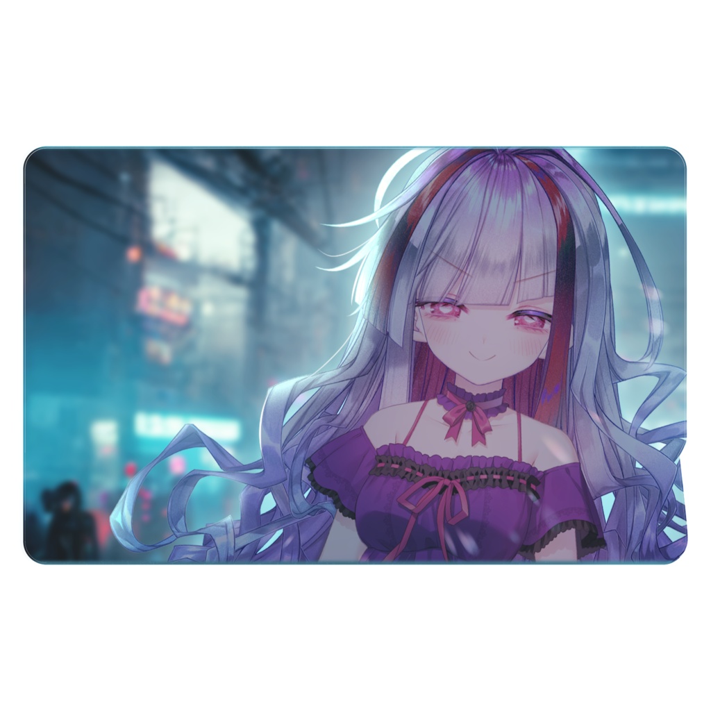 極彩夜ういICカードステッカー　ターコイズブルー