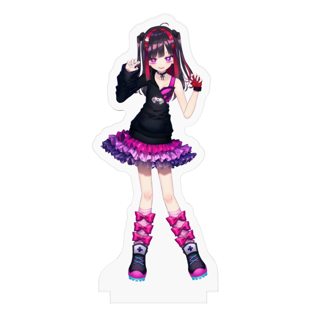 極彩夜ういアクリルフィギュア 25 黒髪ツーサイドアップうい