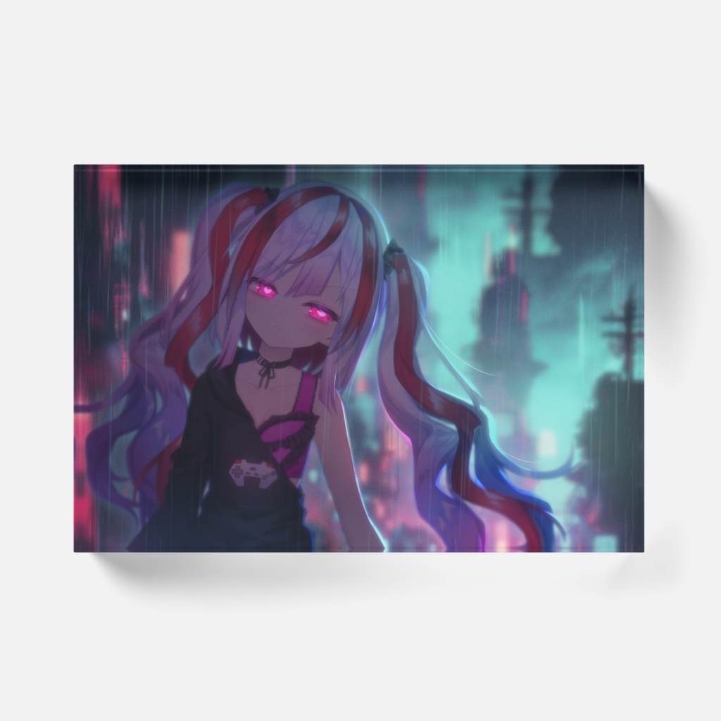 極彩夜ういアクリルブロック 二周年記念写真