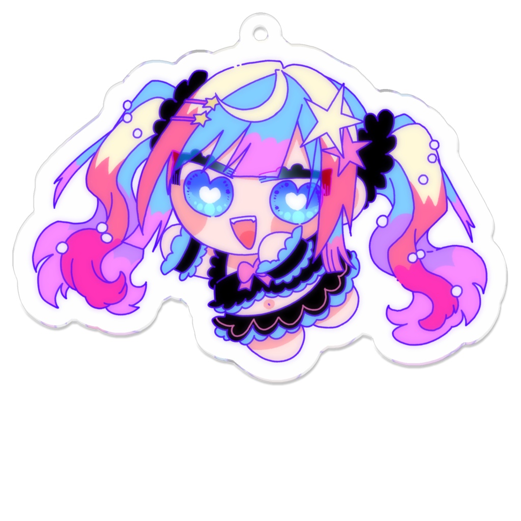 極彩夜ういアクリルキーホルダー 三周年記念水着うい