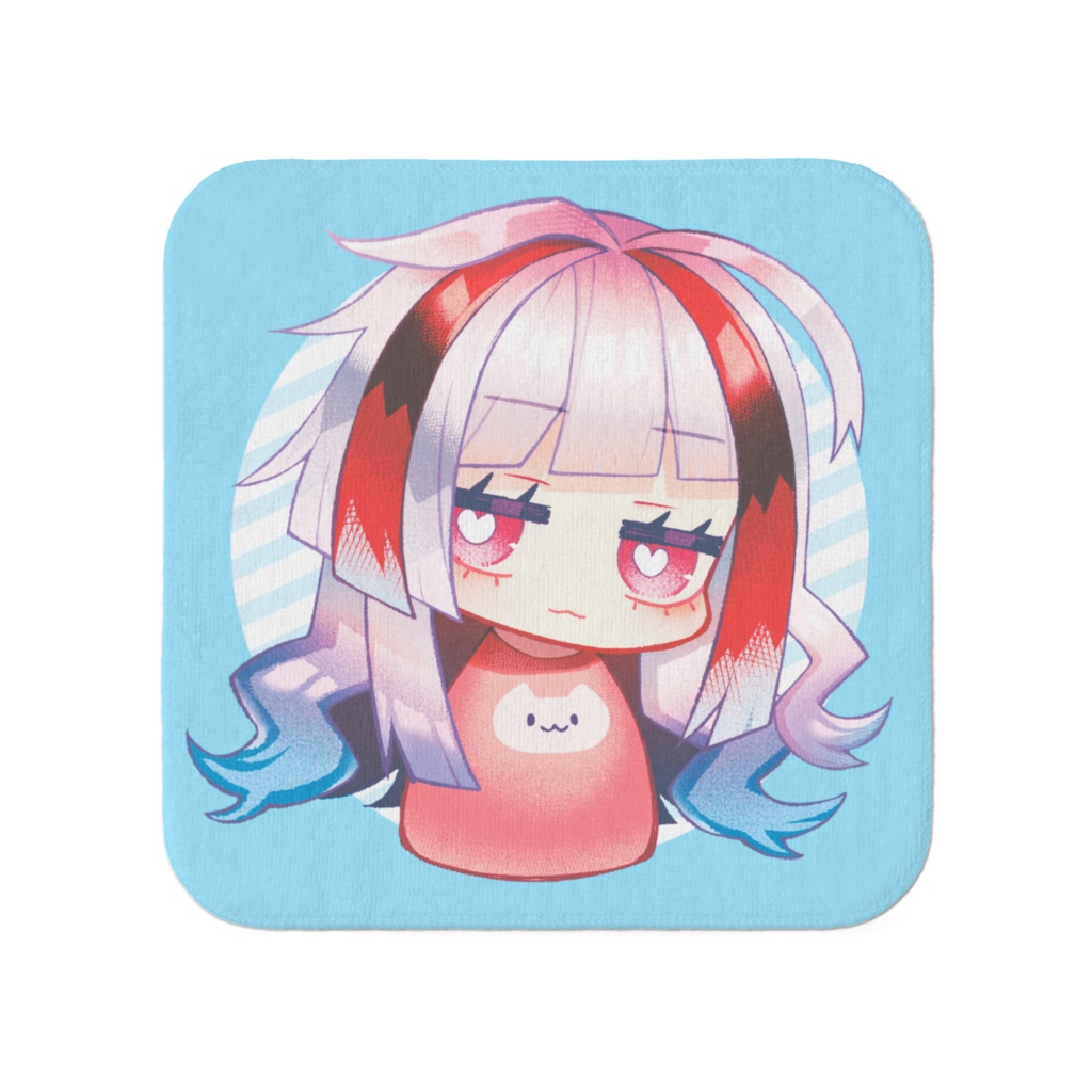 極彩夜ういタオル ちびうい・水色