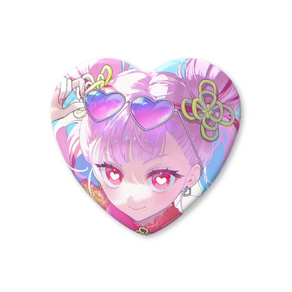ハート缶バッジ ういぽよサマー2025