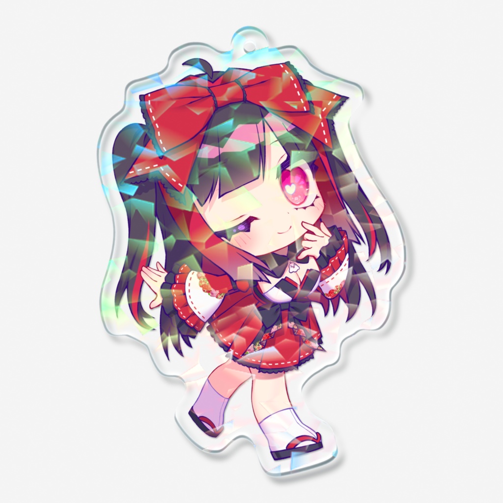 ホログラムアクリルキーホルダー　和風うい