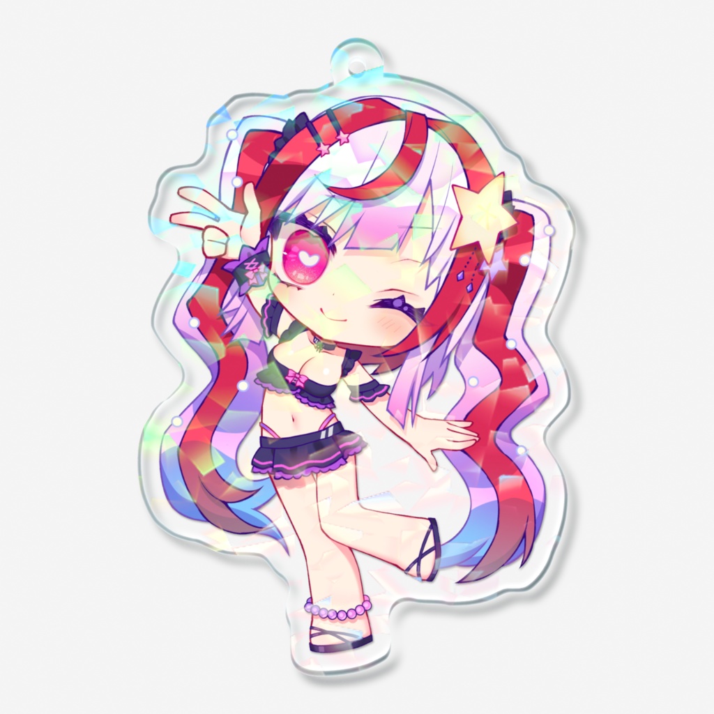 ホログラムアクリルキーホルダー　ノーマルカラー水着うい