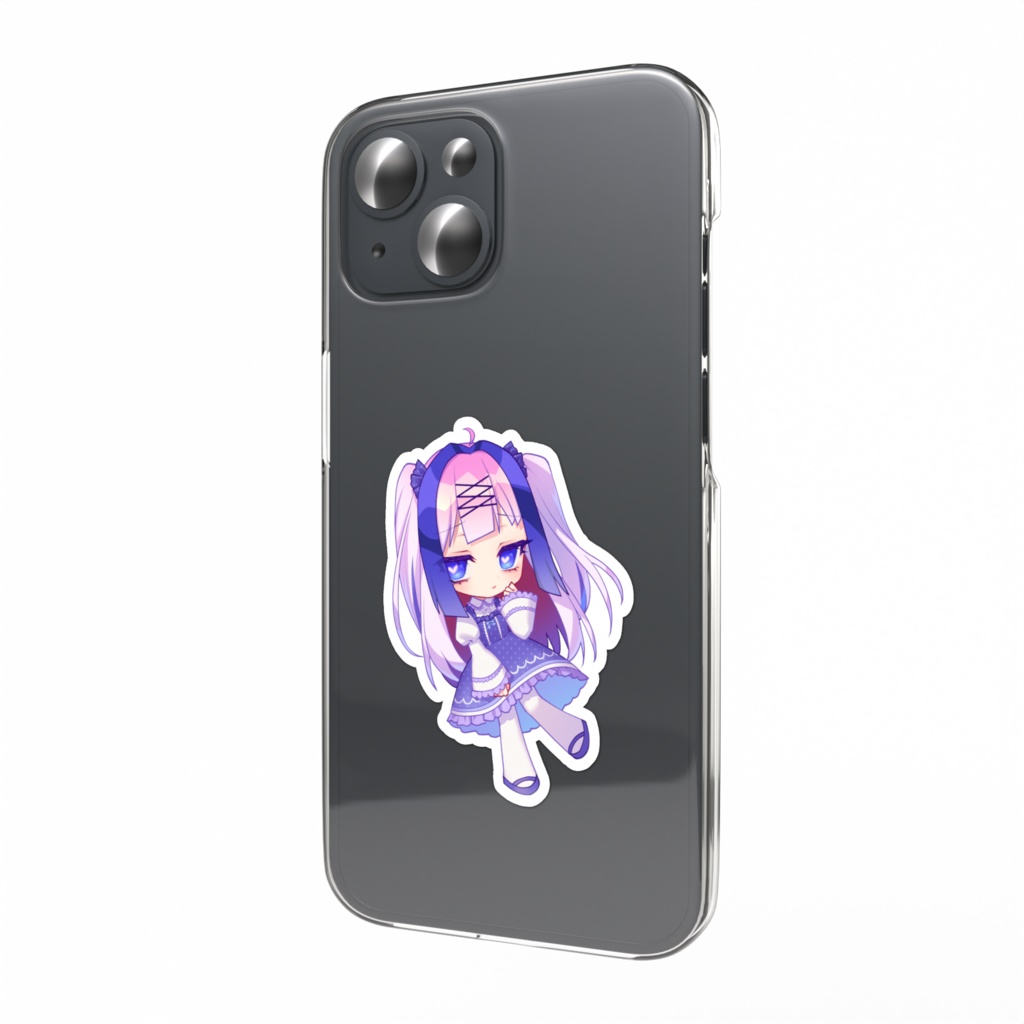 スマホステッカー　紫陽花色のうい