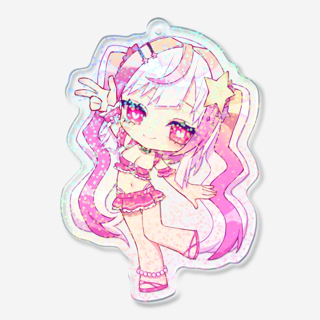 ホログラムアクリルキーホルダー　水着うい　マロういバージョン