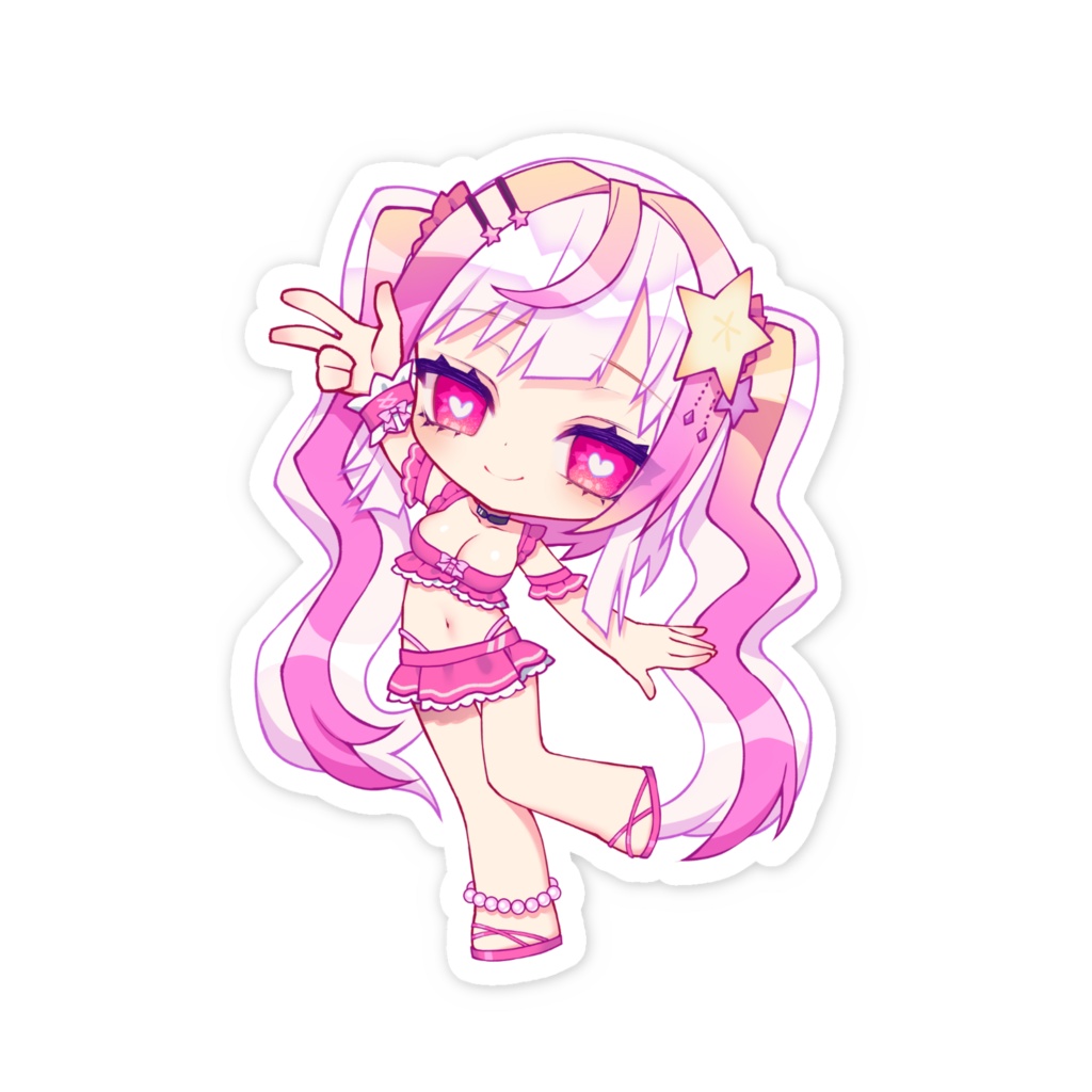 スマホステッカー 水着うい マロういバージョン