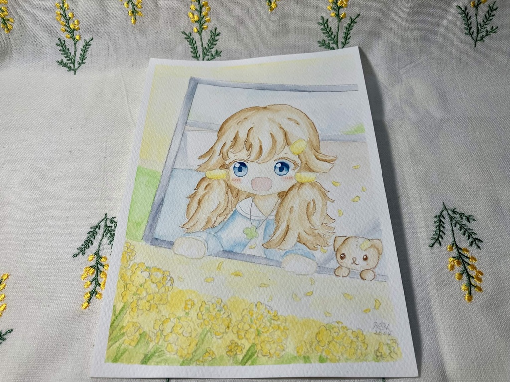 【アナログ原画】菜の花畑だ！