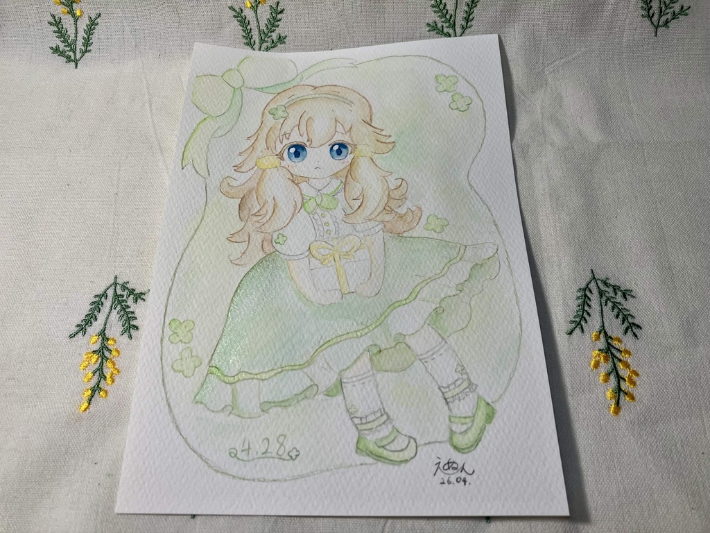 【原画イラスト】よつばの日イラスト