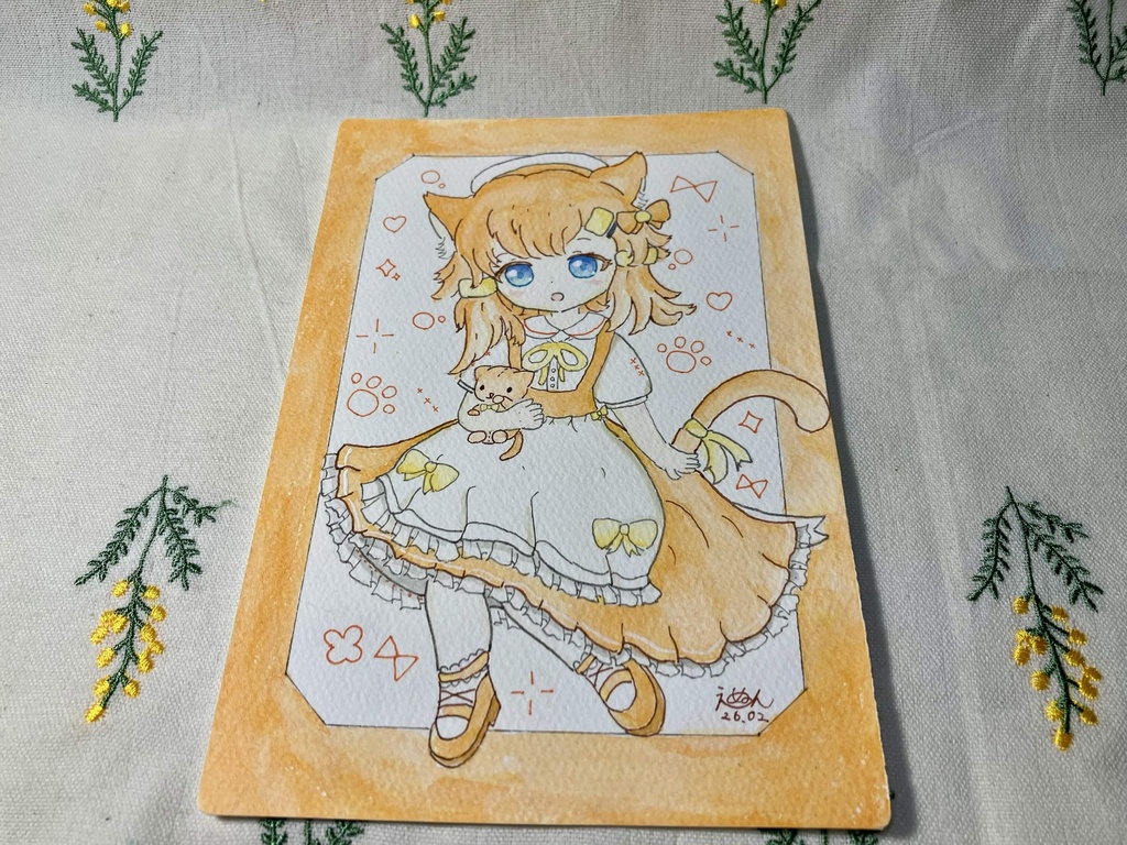 ドローイング原画（ねこみみエプロンドレス）（全2種）