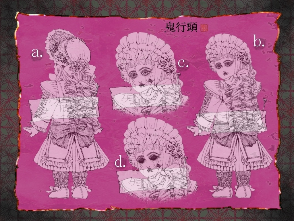 お人形1・ペン画素材