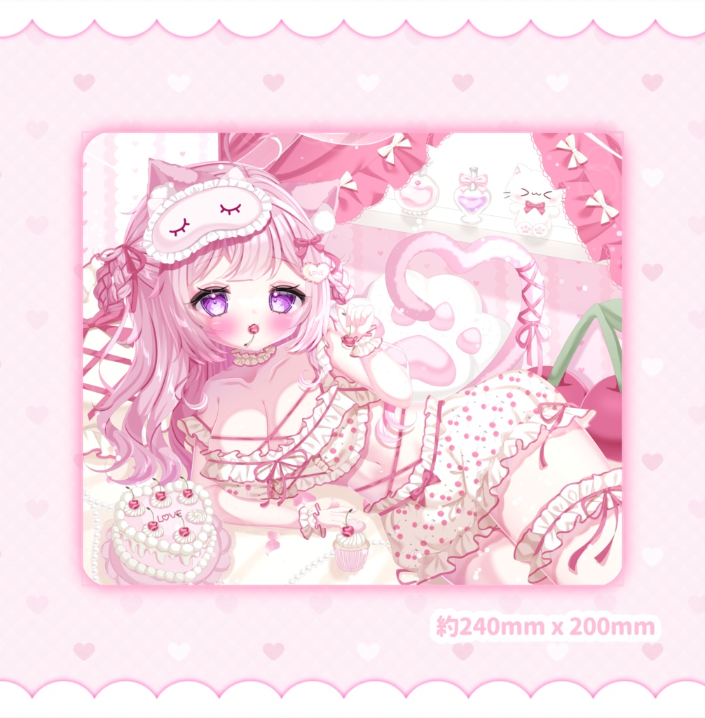 さくらんぼねこちゃん 🍒 マウスパッド