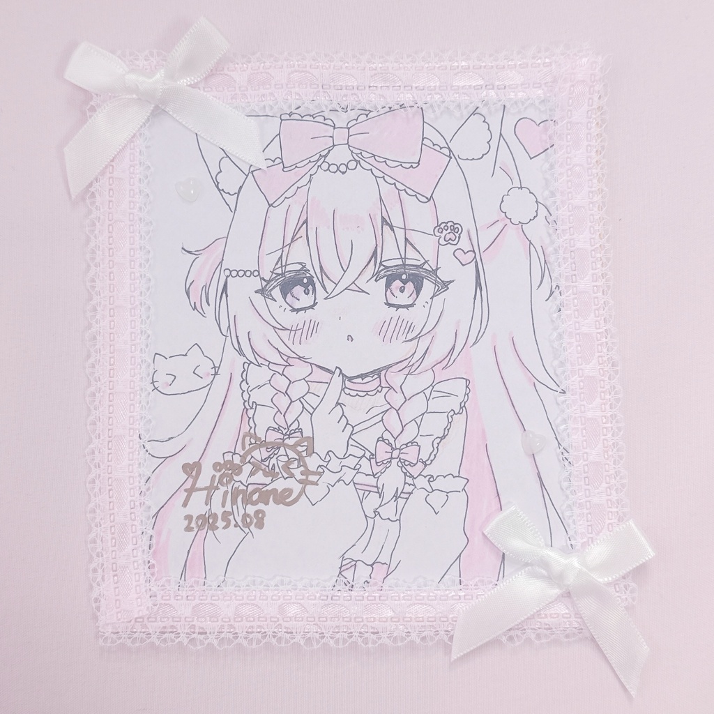 直筆イラスト色紙 ♡ にゃむちゃん