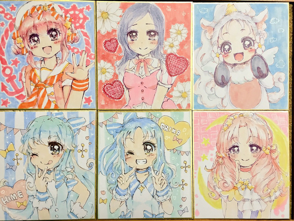 プリキュア限定受注ミニ色紙(発送まで1週間～10日)