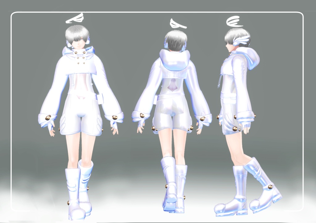 【複数アバター・MA対応】Retro Anime Angel-B