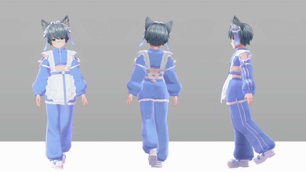 【斑霞対応追加】うさ耳ジャージメイドくん【MA・8アバター対応】