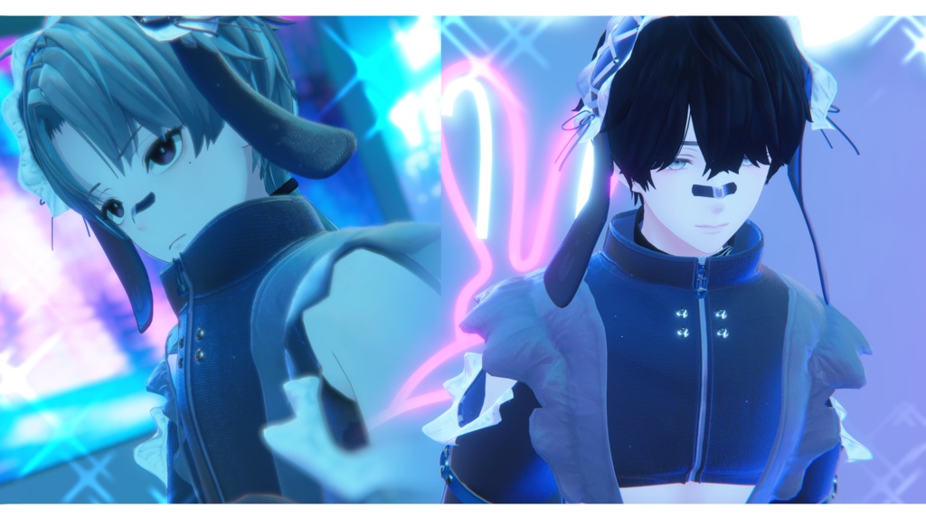 【斑霞対応追加】うさ耳ジャージメイドくん【MA・8アバター対応】