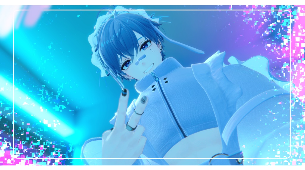 【斑霞対応追加】うさ耳ジャージメイドくん【MA・8アバター対応】