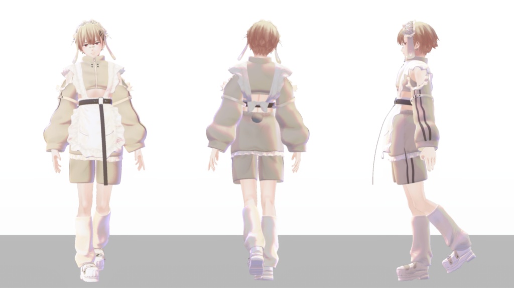 【斑霞対応追加】うさ耳ジャージメイドくん【MA・8アバター対応】