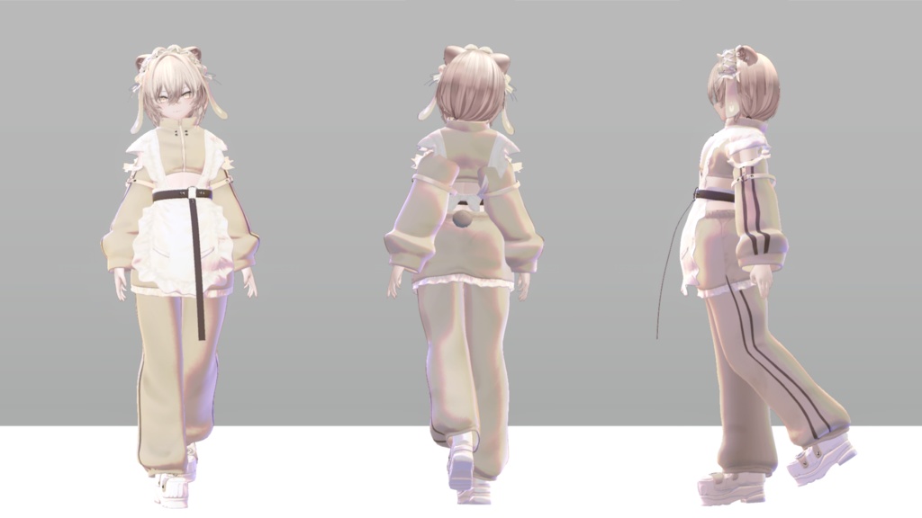 【斑霞対応追加】うさ耳ジャージメイドくん【MA・8アバター対応】