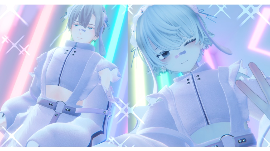 【斑霞対応追加】うさ耳ジャージメイドくん【MA・8アバター対応】