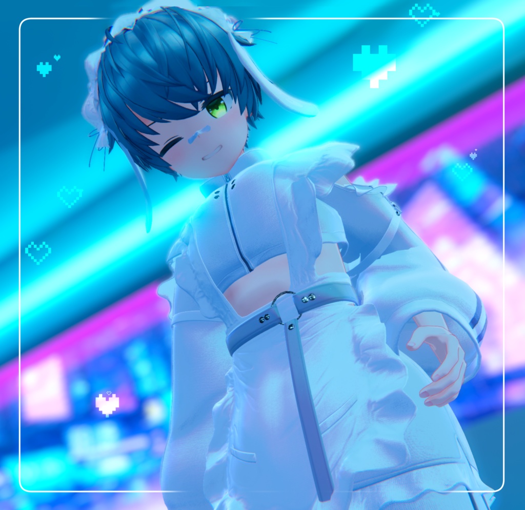 【斑霞対応追加】うさ耳ジャージメイドくん【MA・8アバター対応】