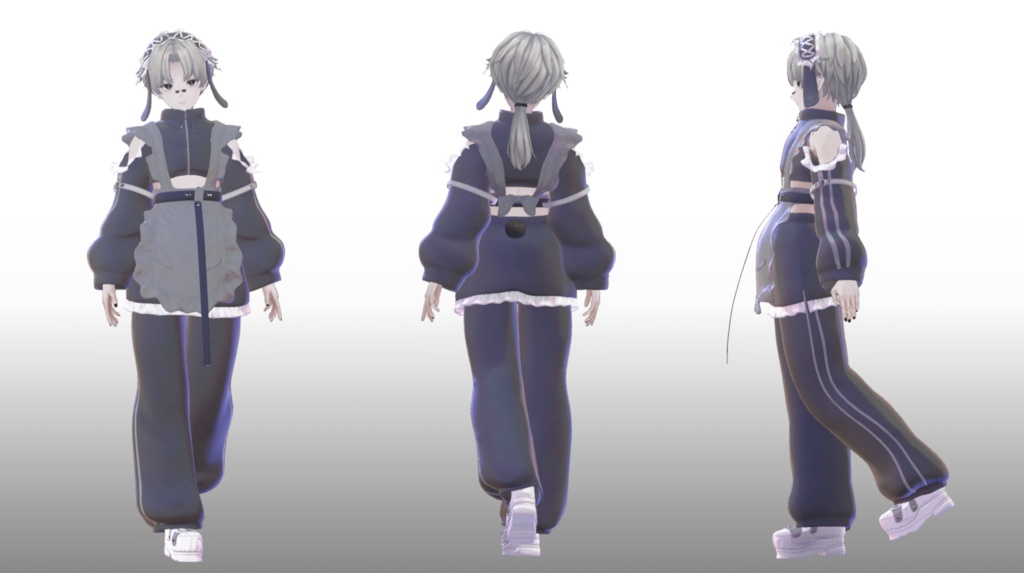 【斑霞対応追加】うさ耳ジャージメイドくん【MA・8アバター対応】