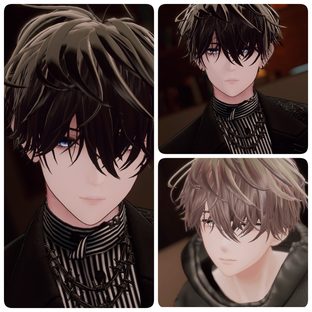 【士堂/泣夜/獏対応追加】Nebosuke hair【12アバター対応】