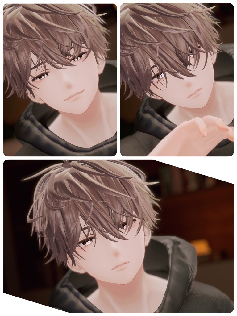 【士堂/泣夜/獏対応追加】Nebosuke hair【12アバター対応】