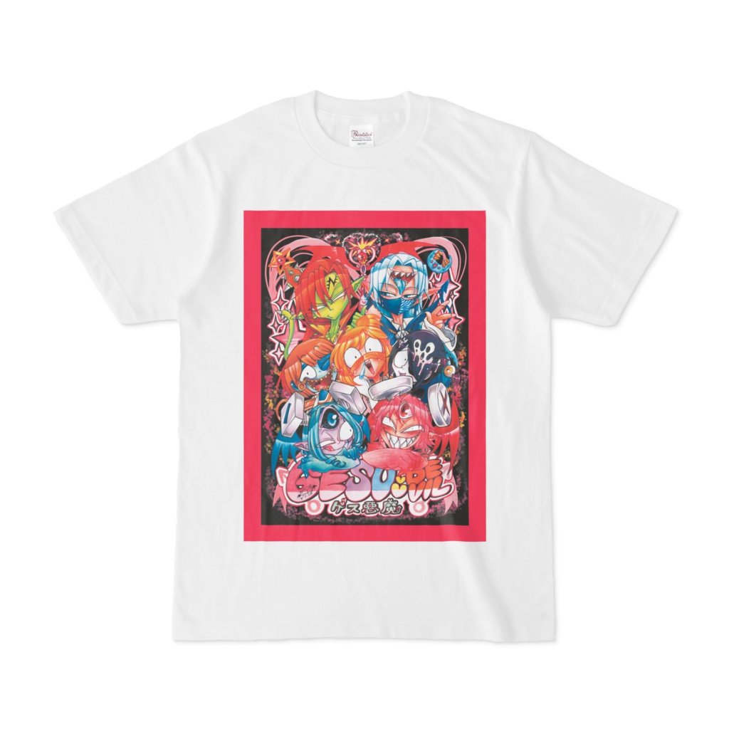 魔じかるゲス悪魔ちゃんTシャツ/フレームver【白】